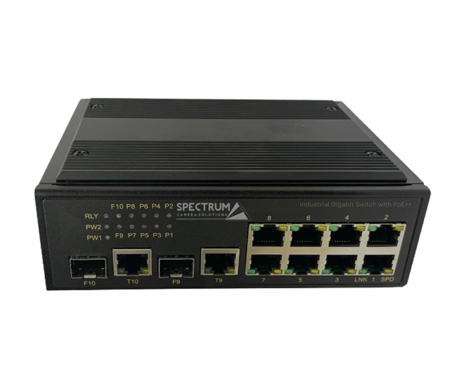 Industrial 10 Port Gigabit Ethernet Switch w / PoE ⎮SCS-H8082C-bt-A 1 10 Port Gigabit Ethernet Switch w / PoE